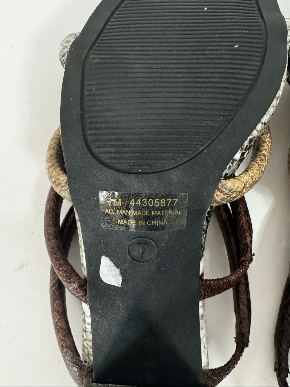 C Comfort Women’s Snake-Print Slide Sandals in Brown and Tan